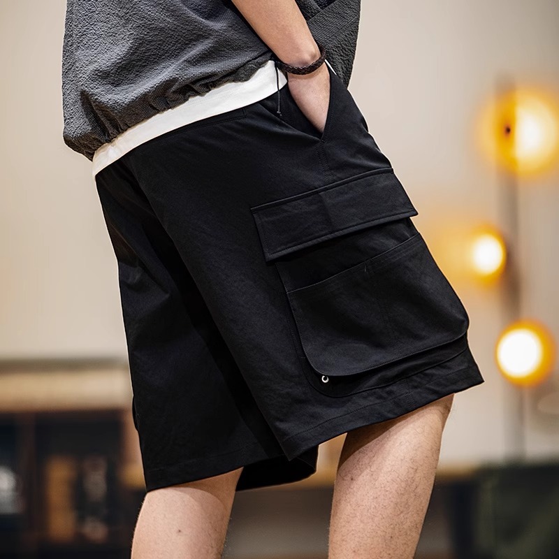 Large Pocket Straight Casual Workwear Shorts