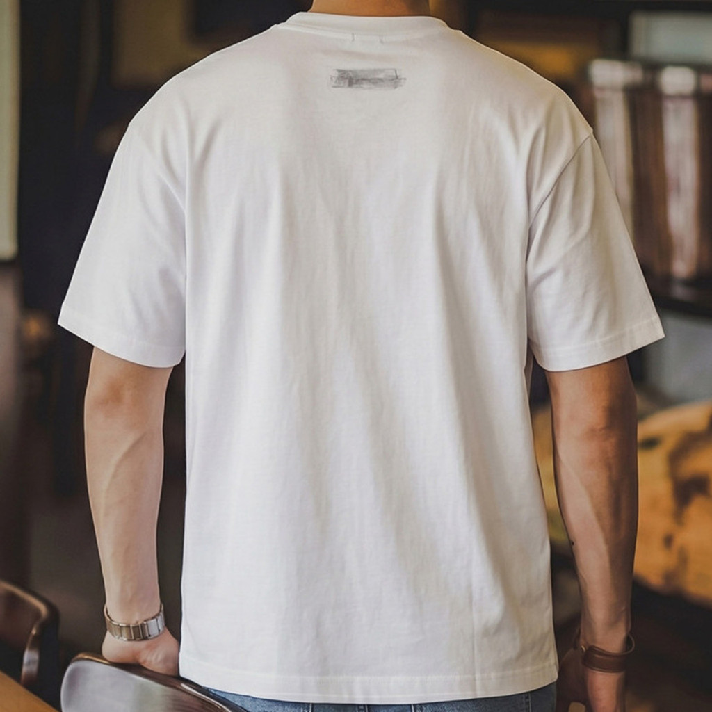 Wuluwear Modal Blended Men's T-Shirt Summer New Style American Cool Breathable Top Loose Smudge Printed Short Sleeve Men
