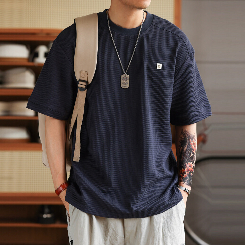 220g Waffle Textured Cool Breathable T-Shirt