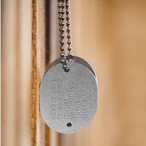 American Retro Letter Military  Pendant Necklace Hip Hop Dog Tag Disco Cool American Soldier Pendant
