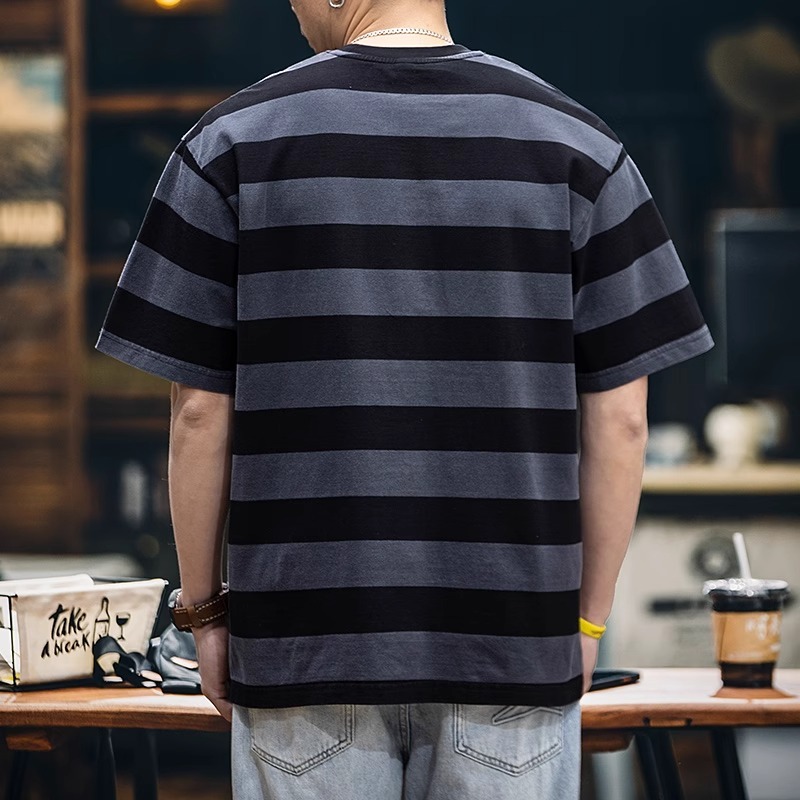 Pure Cotton Striped T-Shirt