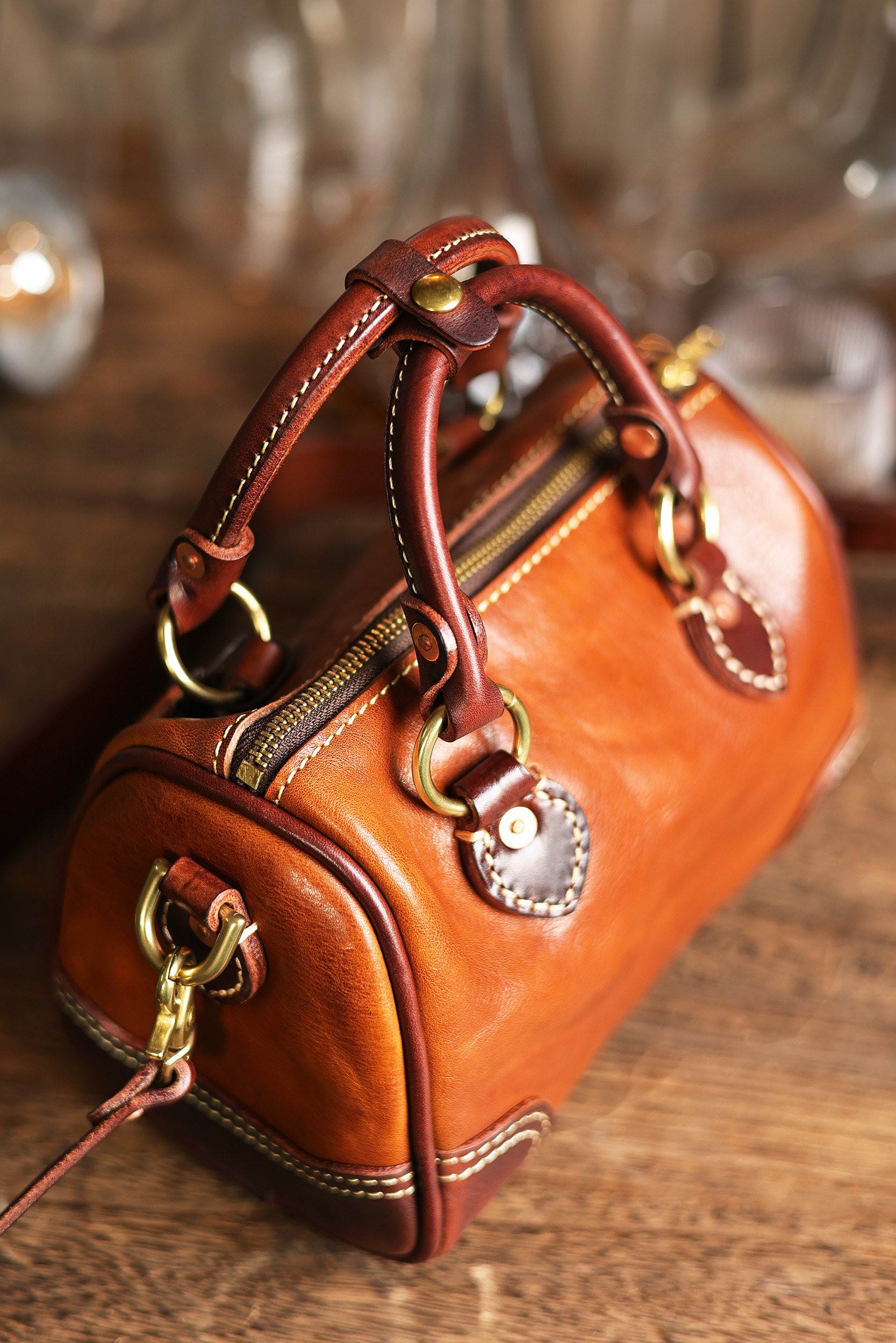 Handmade Single-shoulder Boston Bag