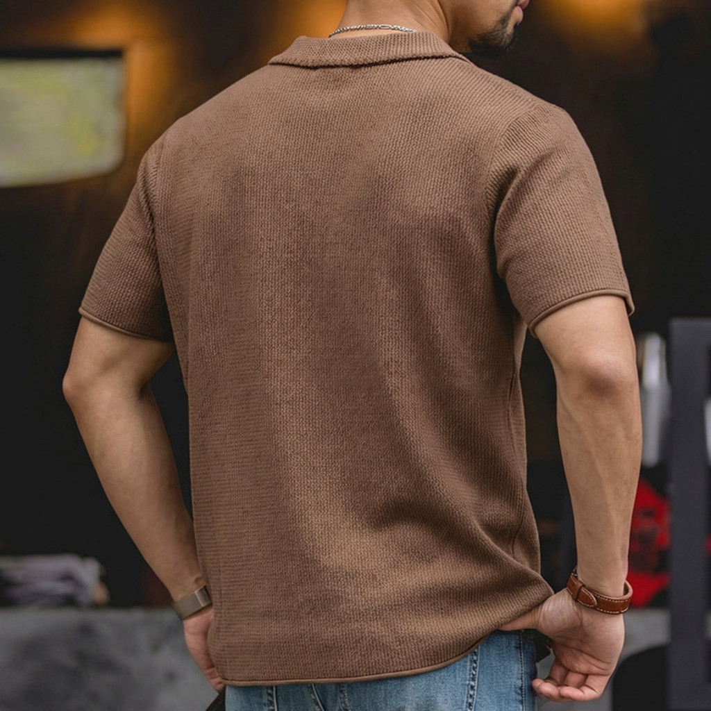 376g Heavy Seagull Collar Polo Shirt
