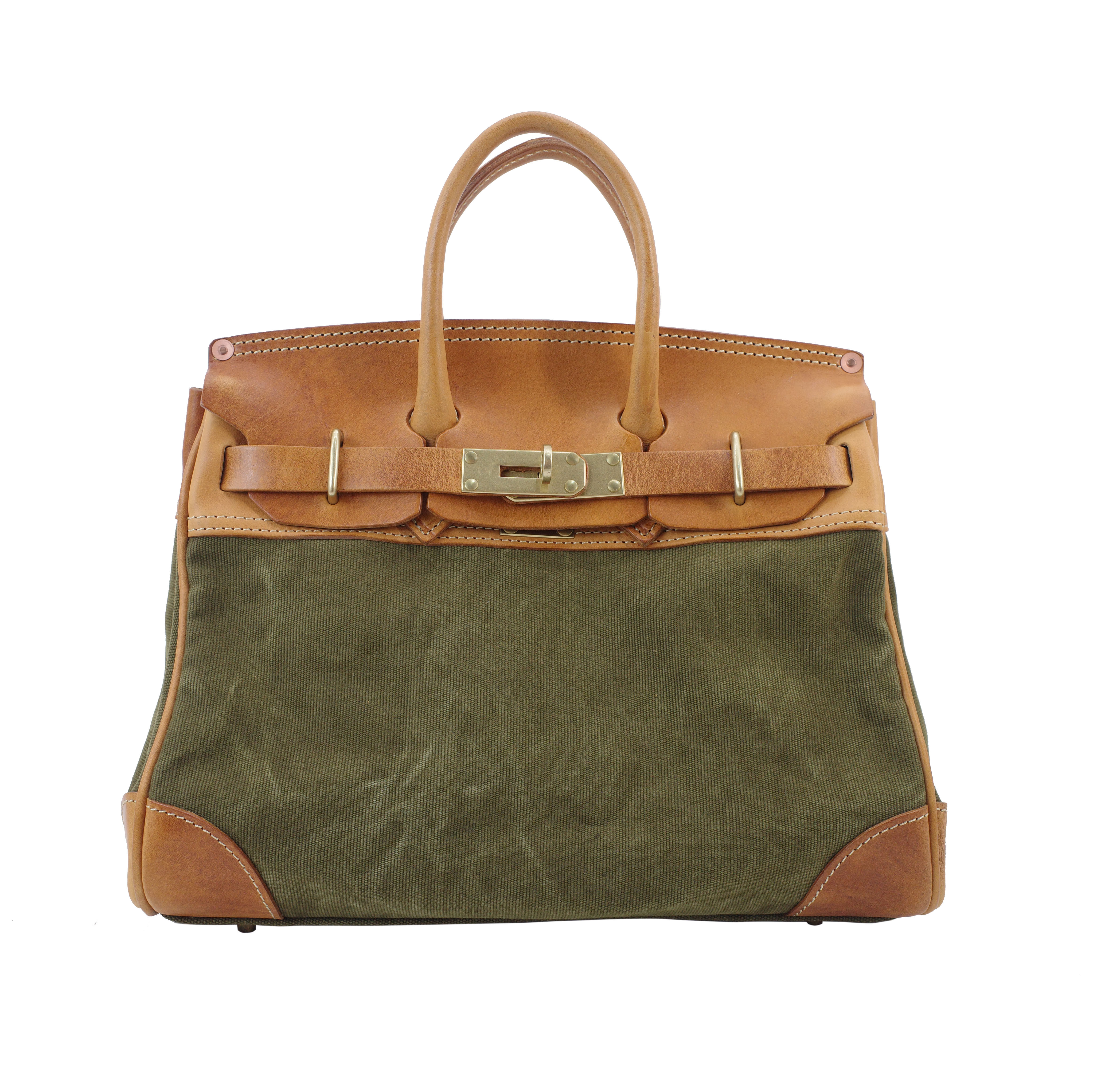 Canvas Kelly bag