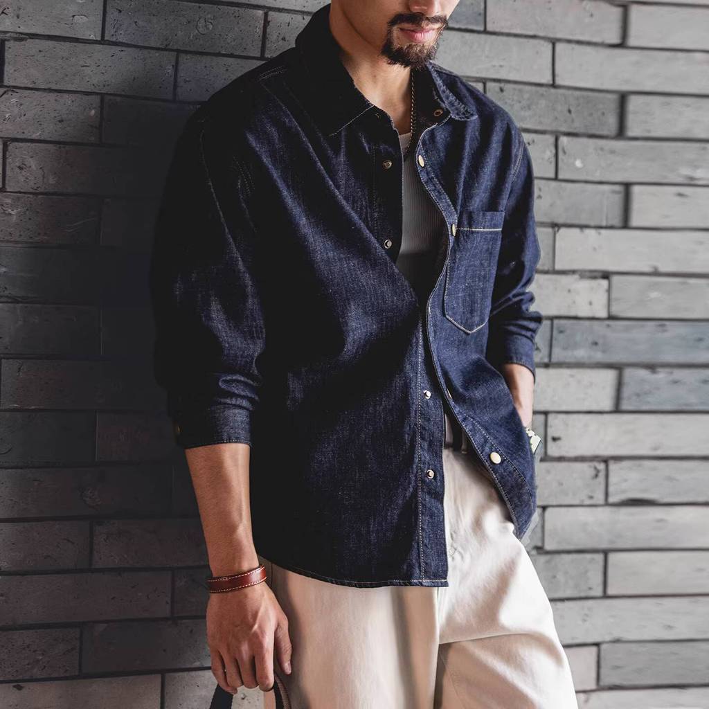 Lyocell Primary Color Denim Shirt