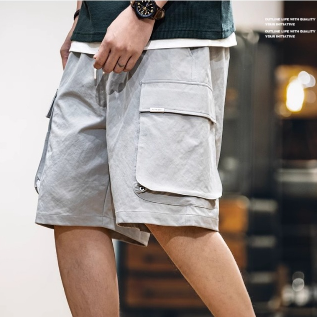 Large Pocket Straight Casual Workwear Shorts