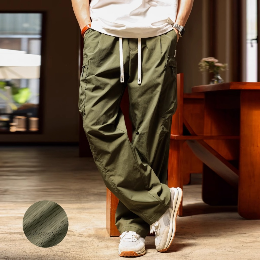 Multi-Pocket Overalls Men Cleanfit Outdoor Sports Loose Straight Casual Pants Trendy