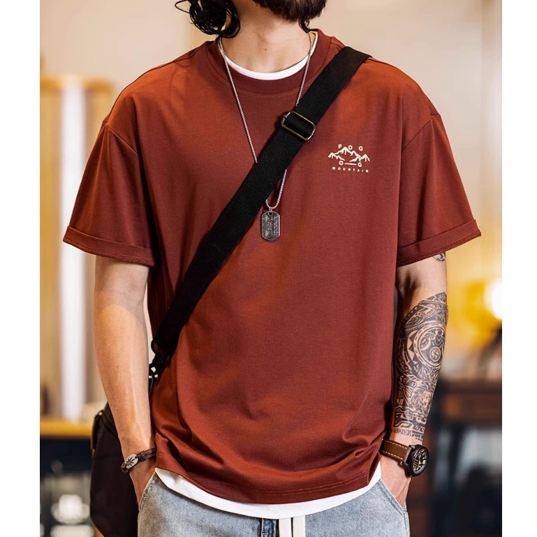 Quick-Drying Street Wear Printed Short-Sleeved t-Shirt Men 2025 Summer New Style Loose Cool Feeling Ice Leather Half-Sleeved t-Shirt