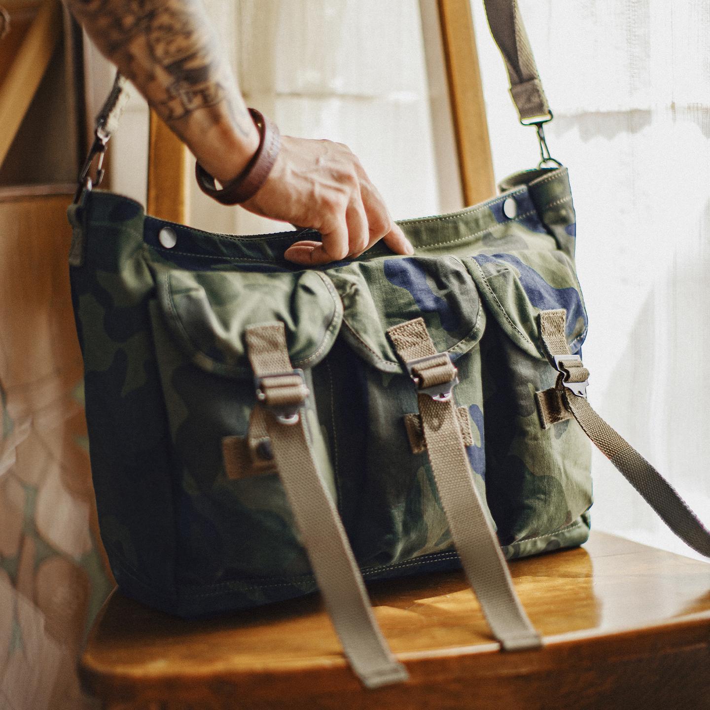 MADEN Tactical Messenger Bag Camo Crossbody Shoulder Bag Large Capacity Outdoor Training Jungle Utility Handbag Campcore Durable Functional