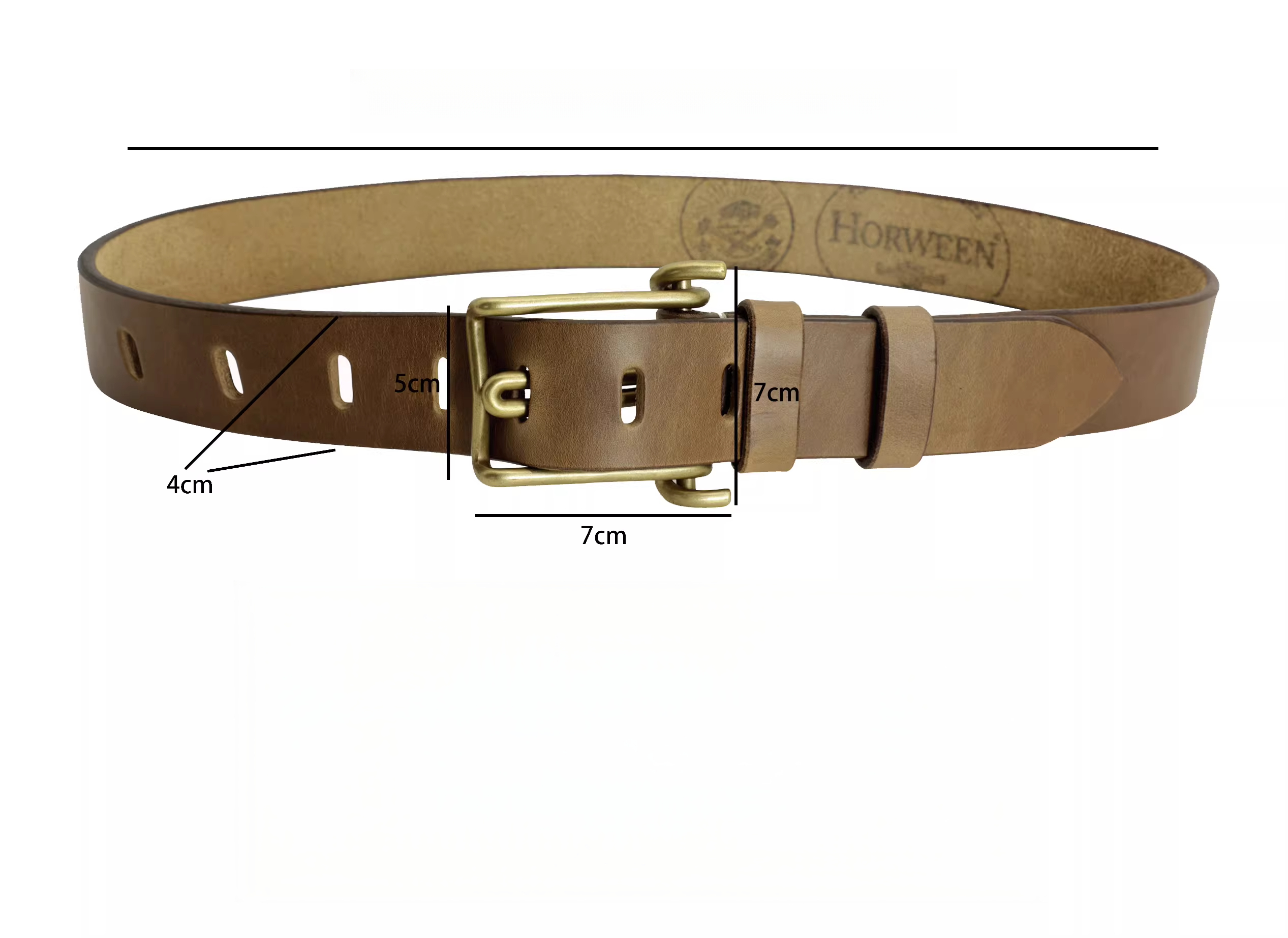 American Holvin Tea Core Leather Belt