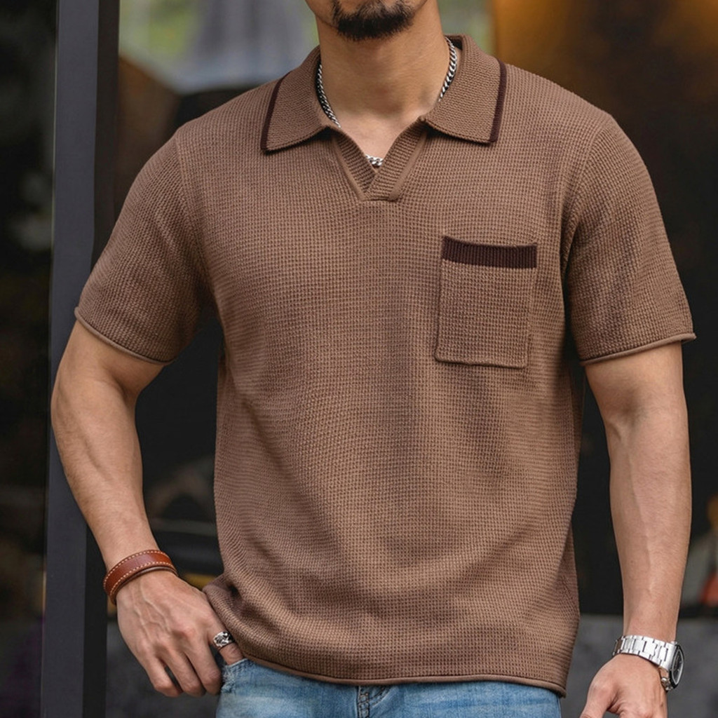 376g Heavy Seagull Collar Polo Shirt