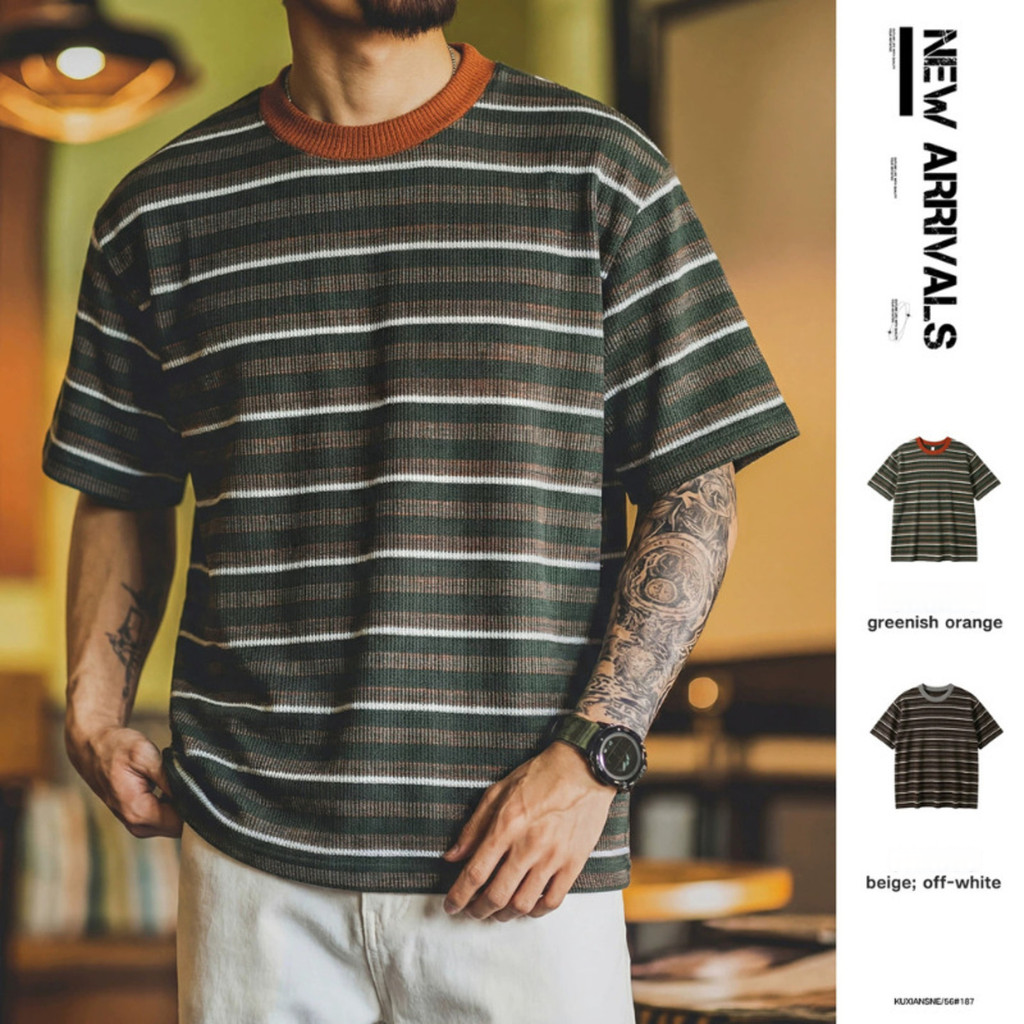 Casual Striped Knitted Loose t-Shirt