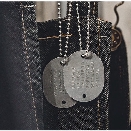 American Retro Letter Military  Pendant Necklace Hip Hop Dog Tag Disco Cool American Soldier Pendant