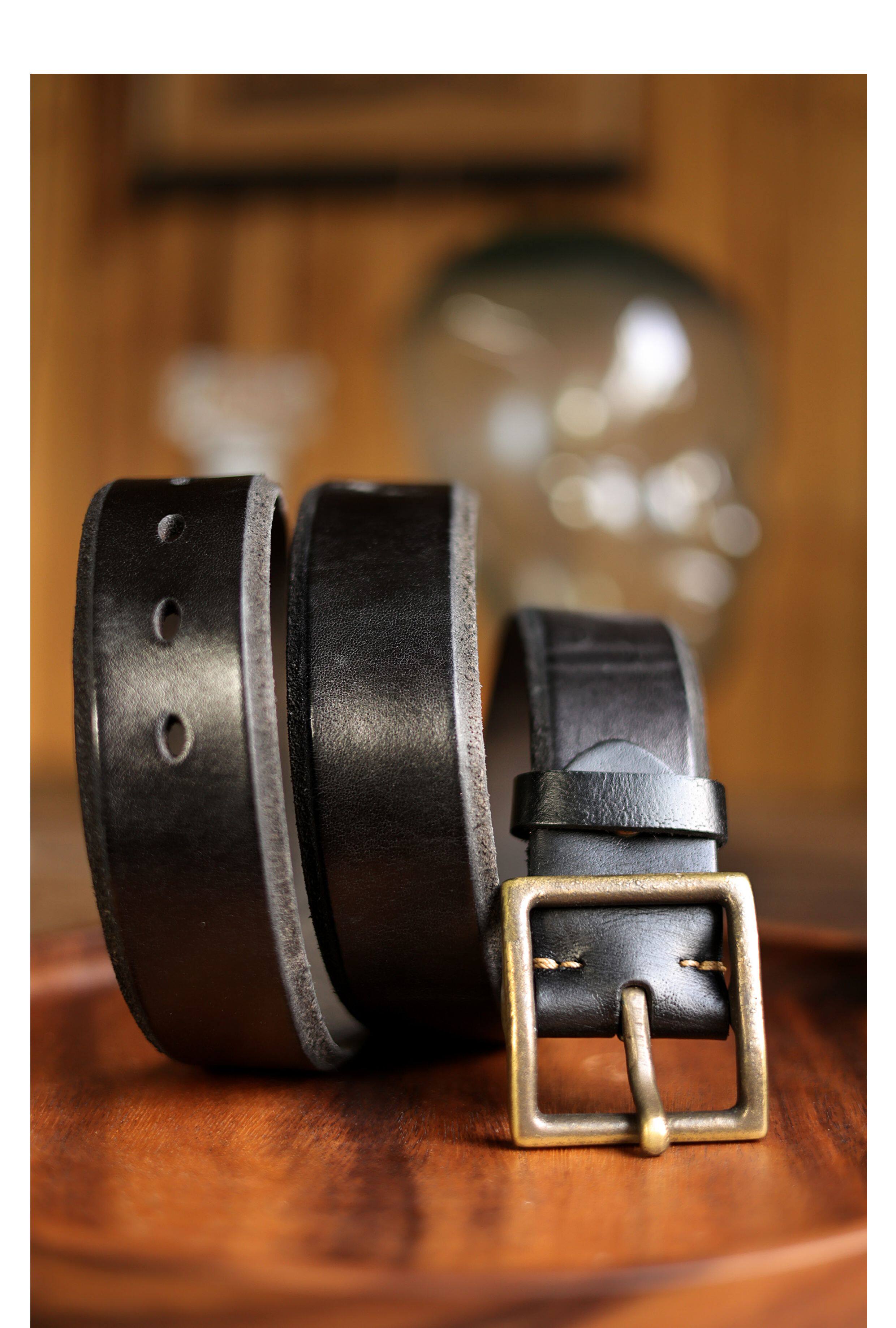 Vegetable-Tanned cow leather belt