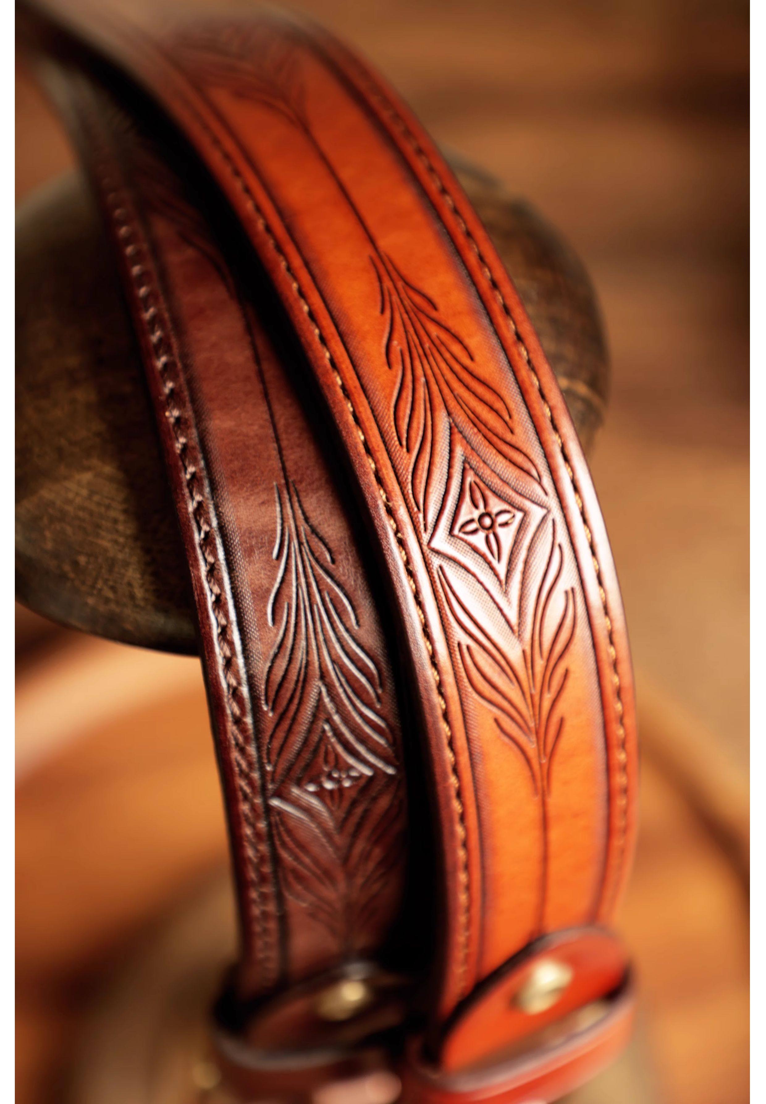 Tuscany hand-carved belt