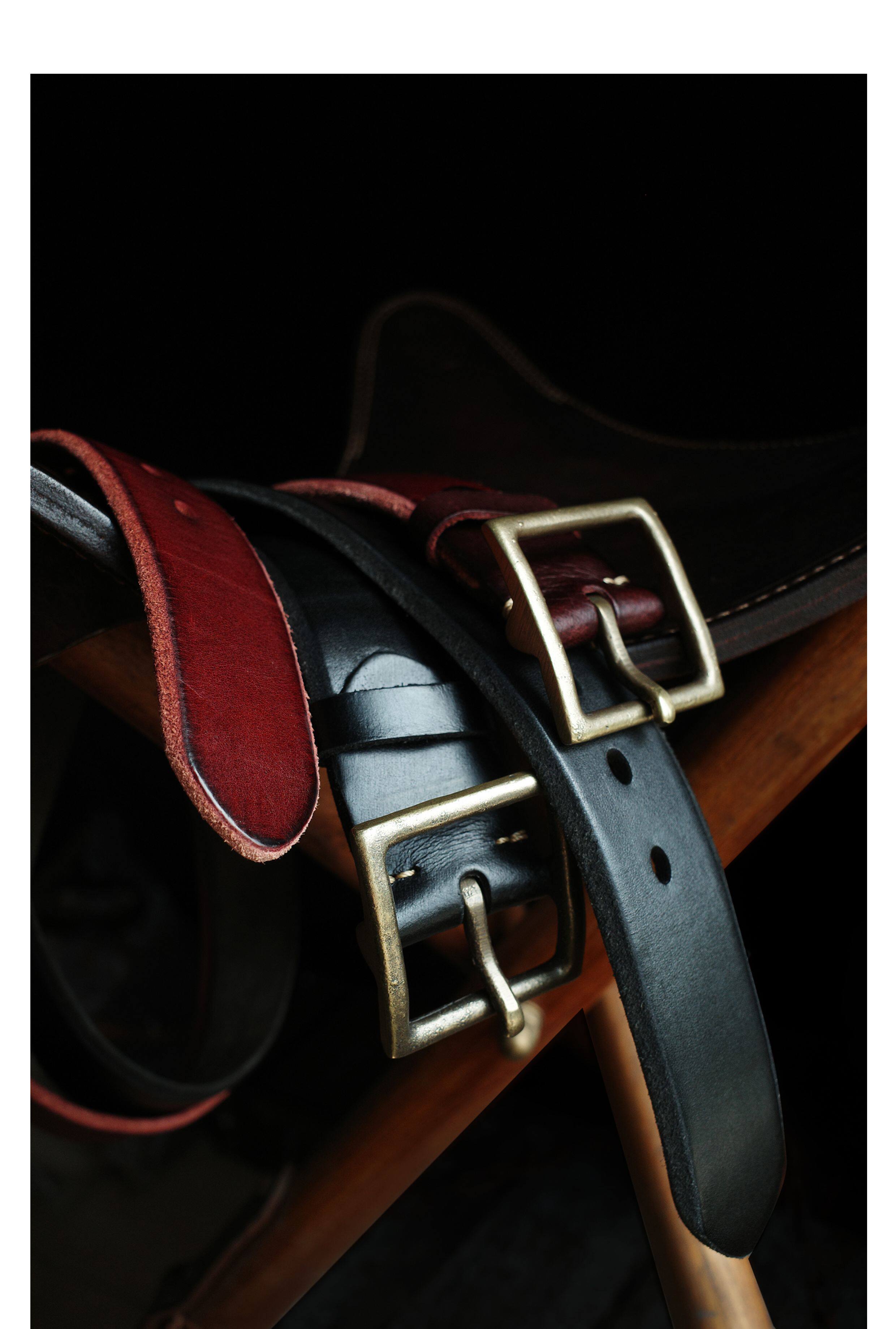 Vegetable-Tanned cow leather belt