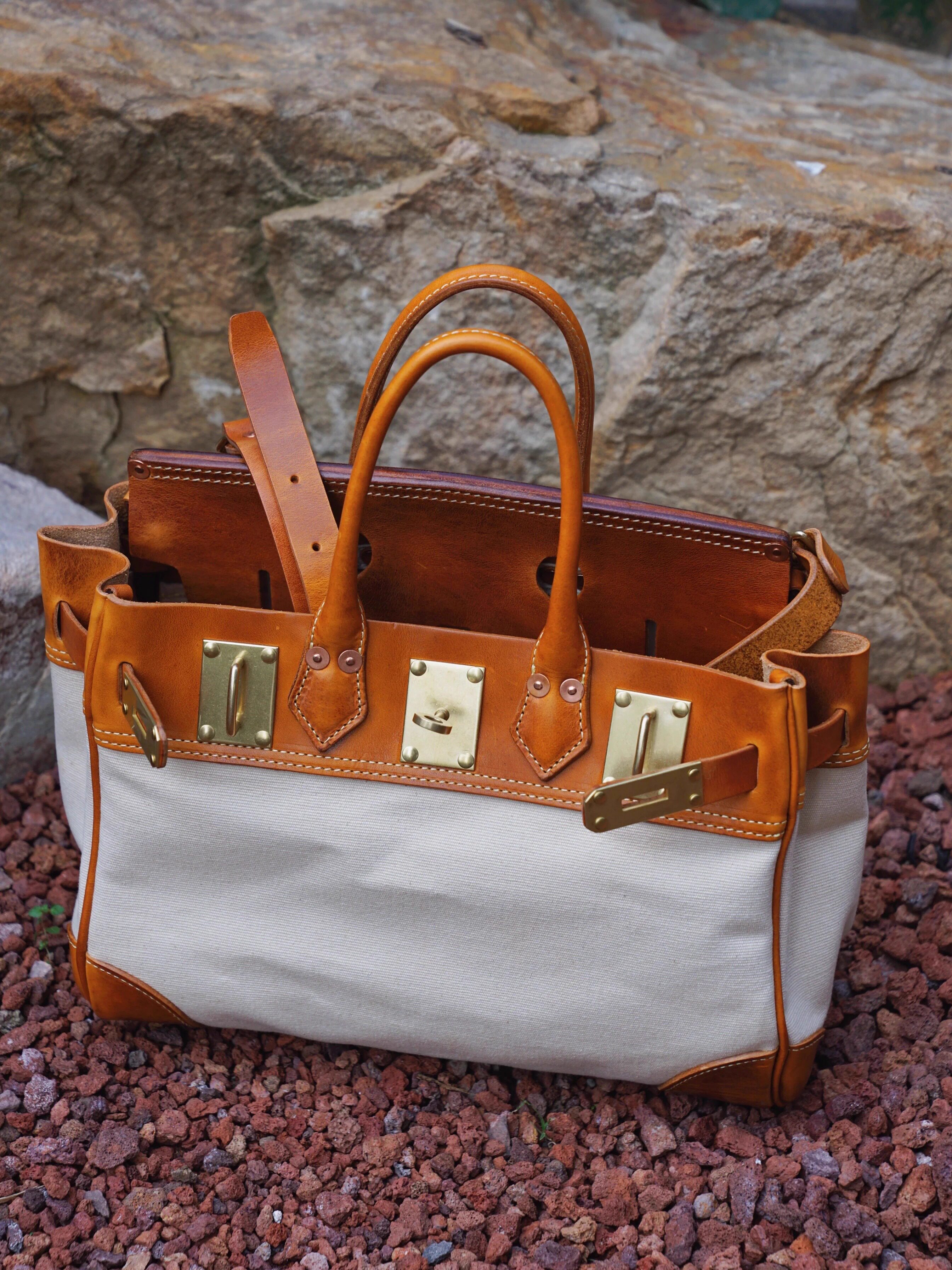 Canvas Kelly bag