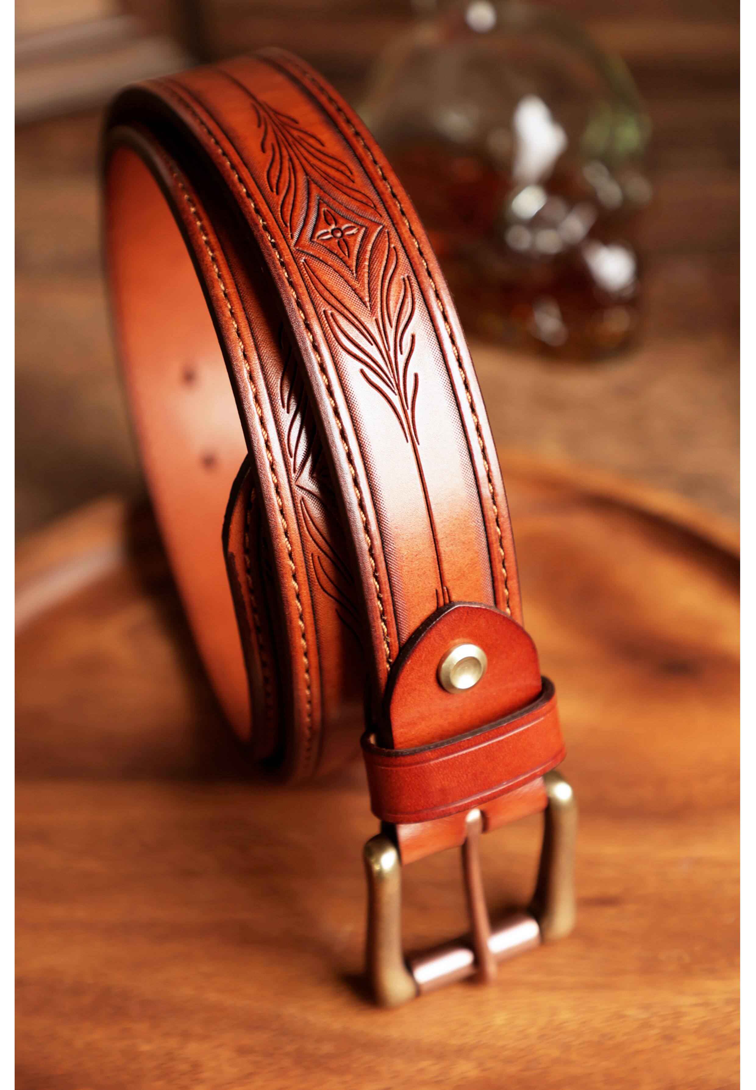 Tuscany hand-carved belt
