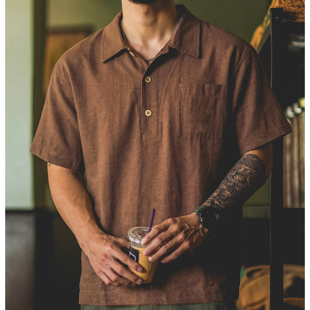 180g Tencel Linen Polo Shirt