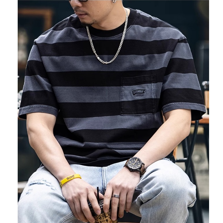Pure Cotton Striped T-Shirt
