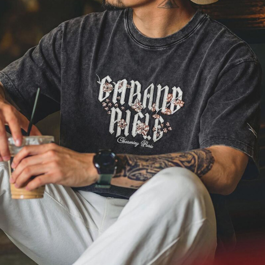 Pure Cotton Embroidered T-Shirt