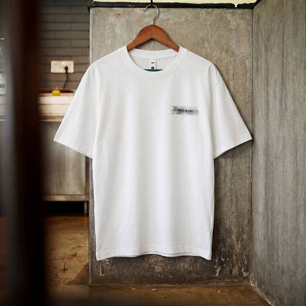 Wuluwear Modal Blended Men's T-Shirt Summer New Style American Cool Breathable Top Loose Smudge Printed Short Sleeve Men