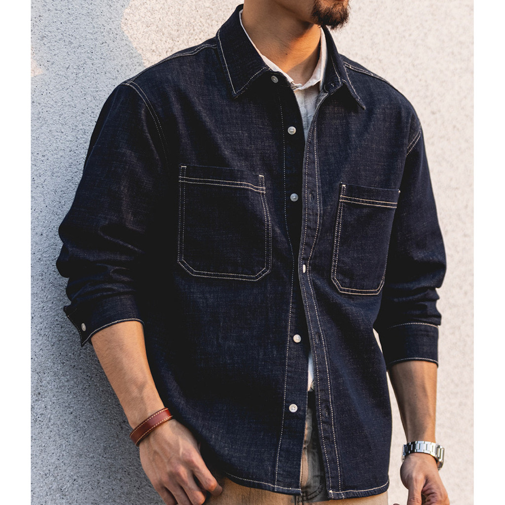 Lyocell Linen Blended Denim Shirt