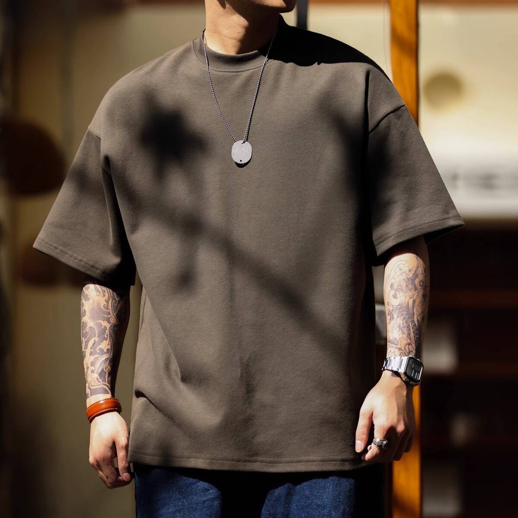 14 Colors 300g Small Neckline Short-Sleeved T-Shirt