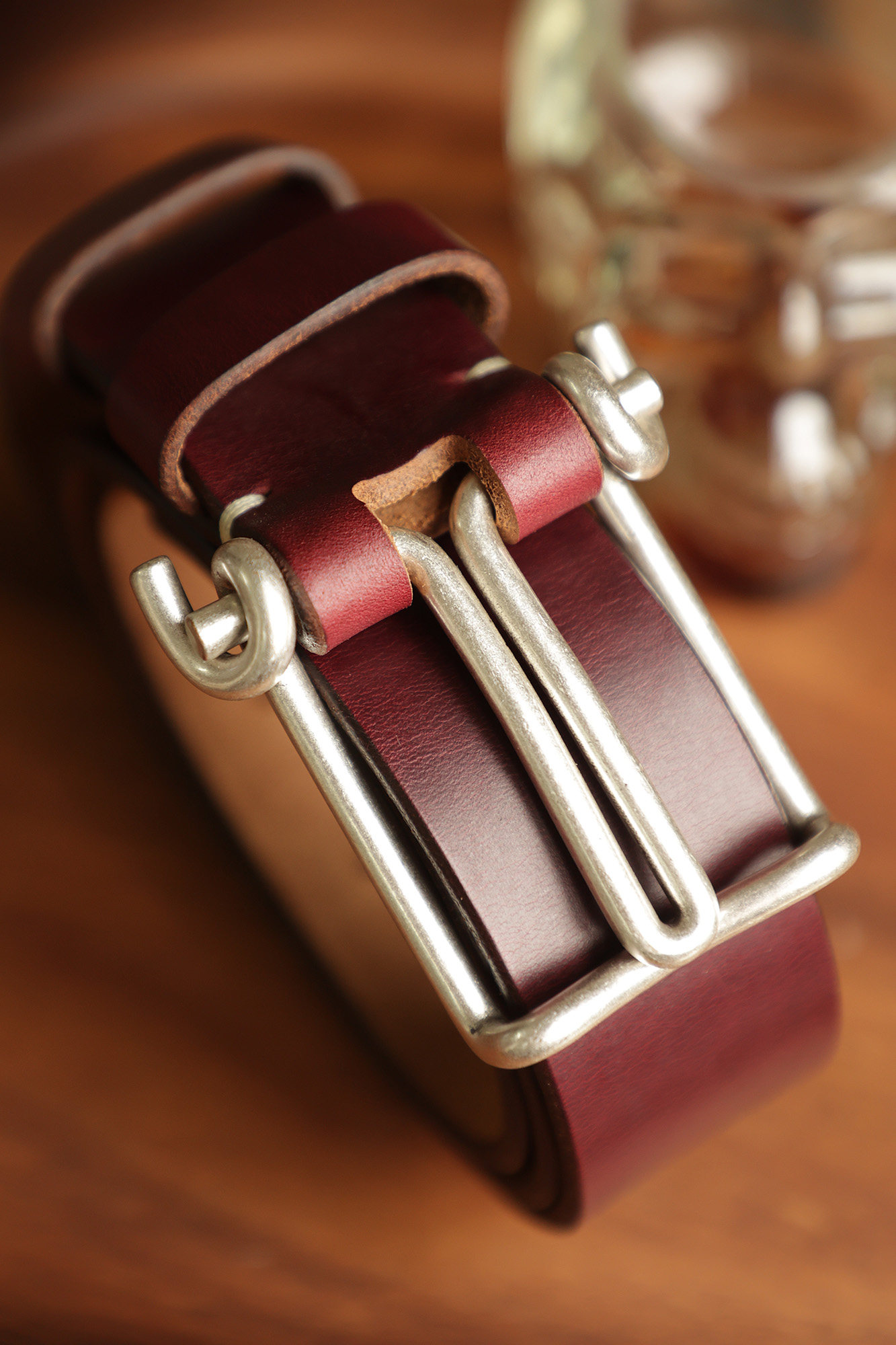 American Holvin Tea Core Leather Belt