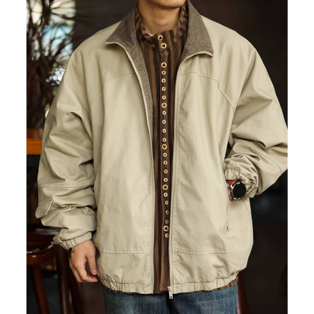Wuluwear Japanese Retro Gallery Style Stand-Up Collar Jacket Men Sleeve Bag Design cleanfit Tooling Zipper Jacket