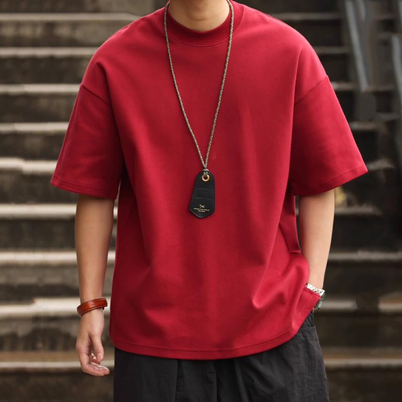 14 Colors 300g Small Neckline Short-Sleeved T-Shirt