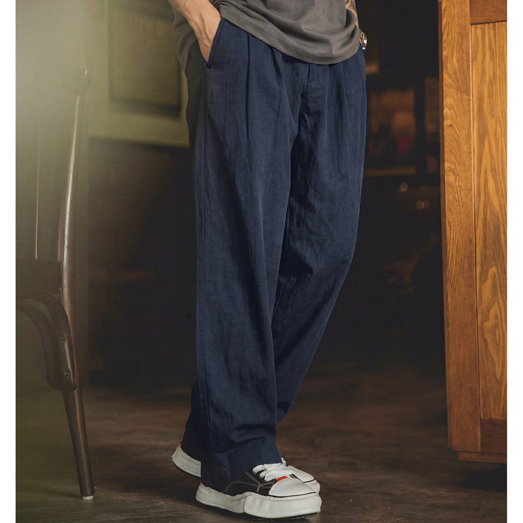 Lyocell Linen Blended Casual Straight Pants