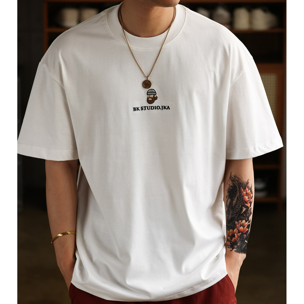 100% Cotton Embroidered Red T-Shirt