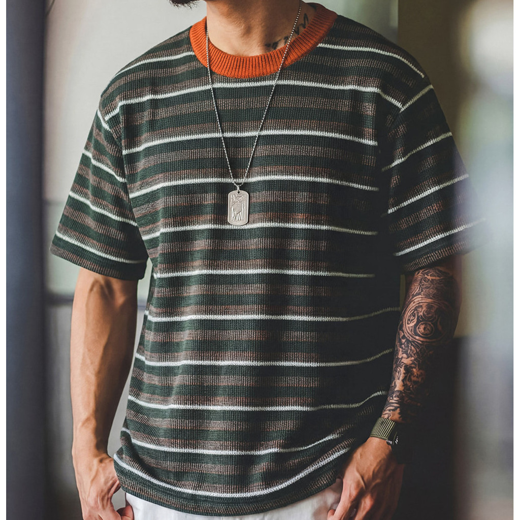 Casual Striped Knitted Loose t-Shirt