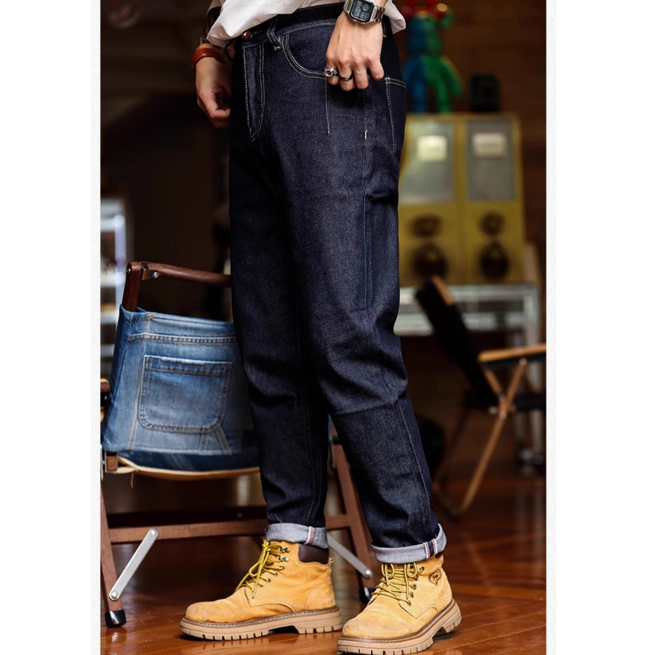Heavy Stretch Dark Blue Jeans