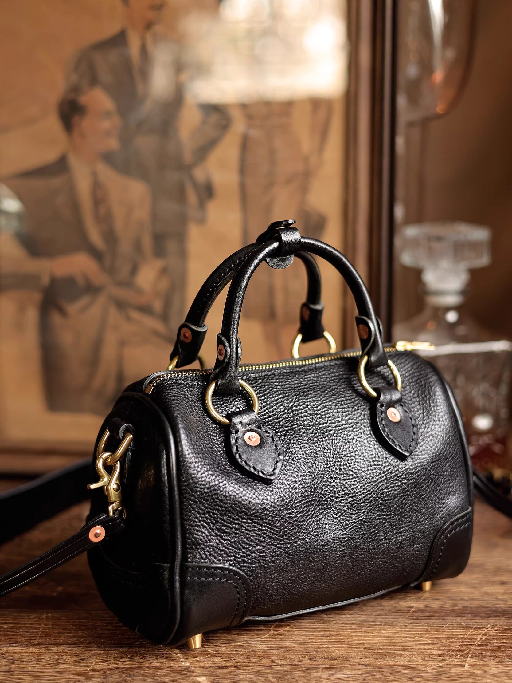 Handmade Single-shoulder Boston Bag