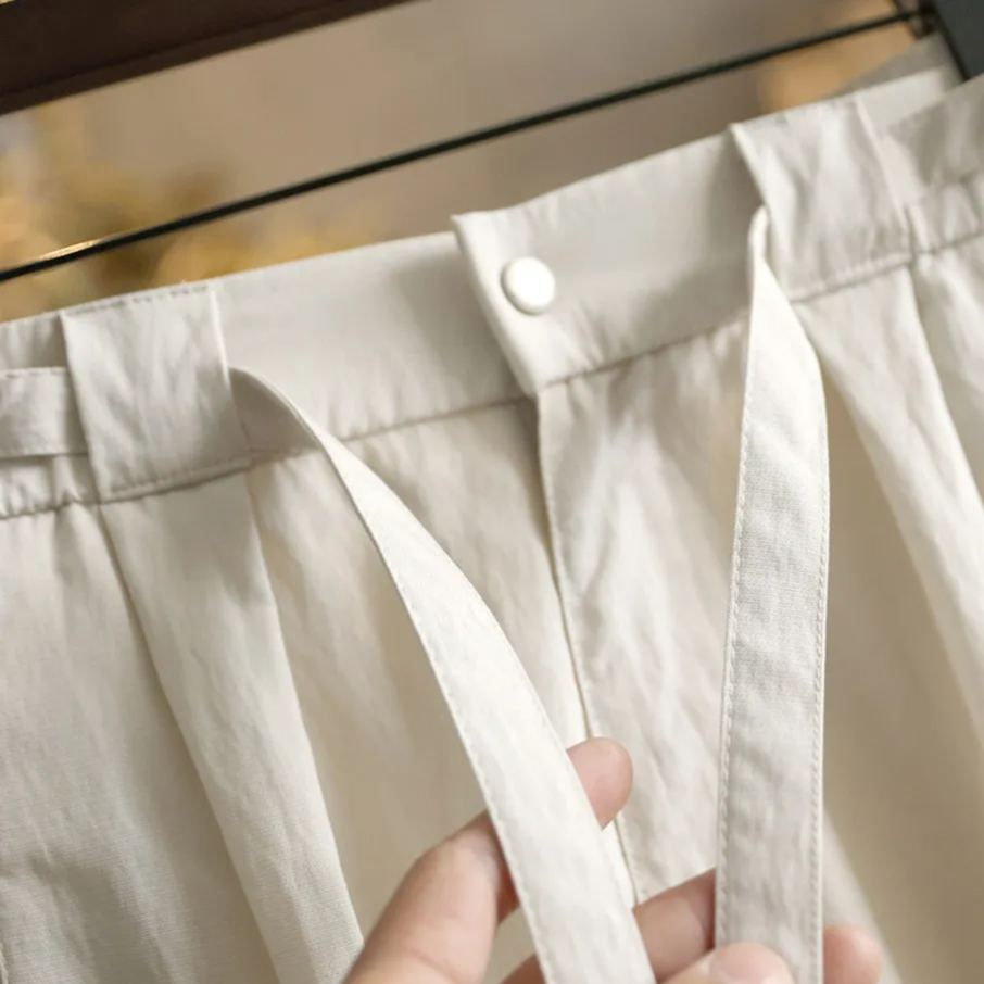 Lyocell Linen Casual Solid Color Pants