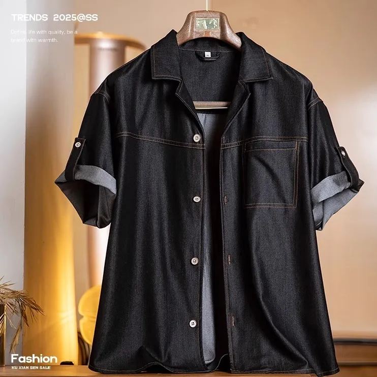6.6OZ Cuban Collar Cowboy Shirt