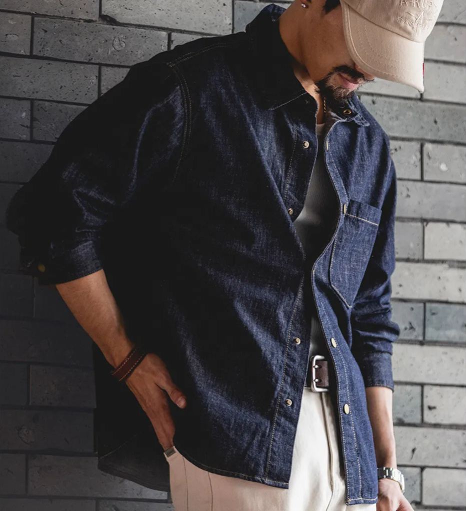 Lyocell Primary Color Denim Shirt