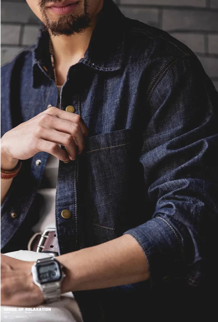 Lyocell Primary Color Denim Shirt