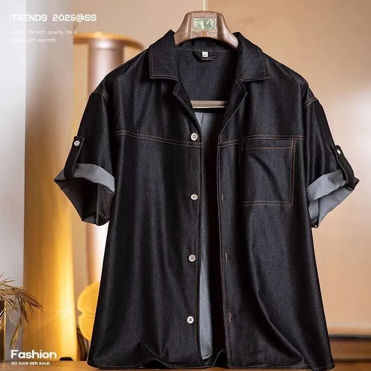 6.6OZ Cuban Collar Cowboy Shirt