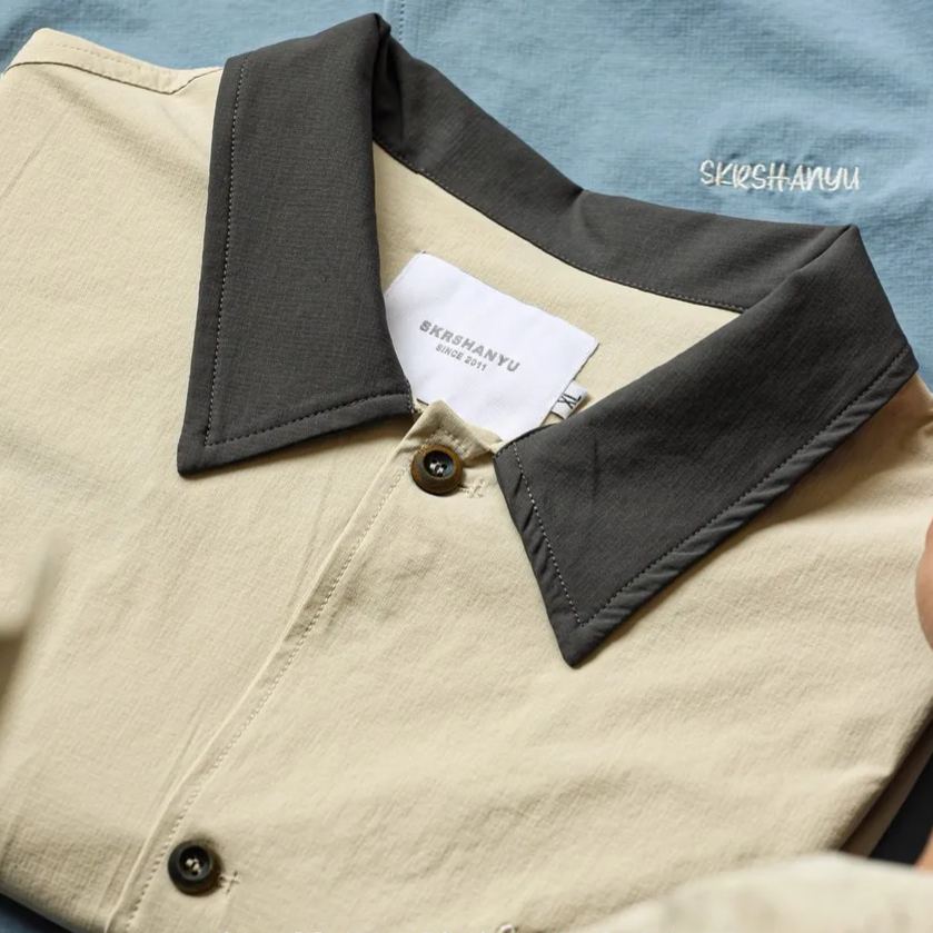 Barn Style Cool Quick-Drying Short-Sleeved Shirt Men Thin Style Diary Wear Shirt Summer