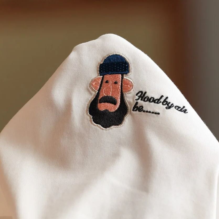 245g Fun Embroidered Printed T-Shirt
