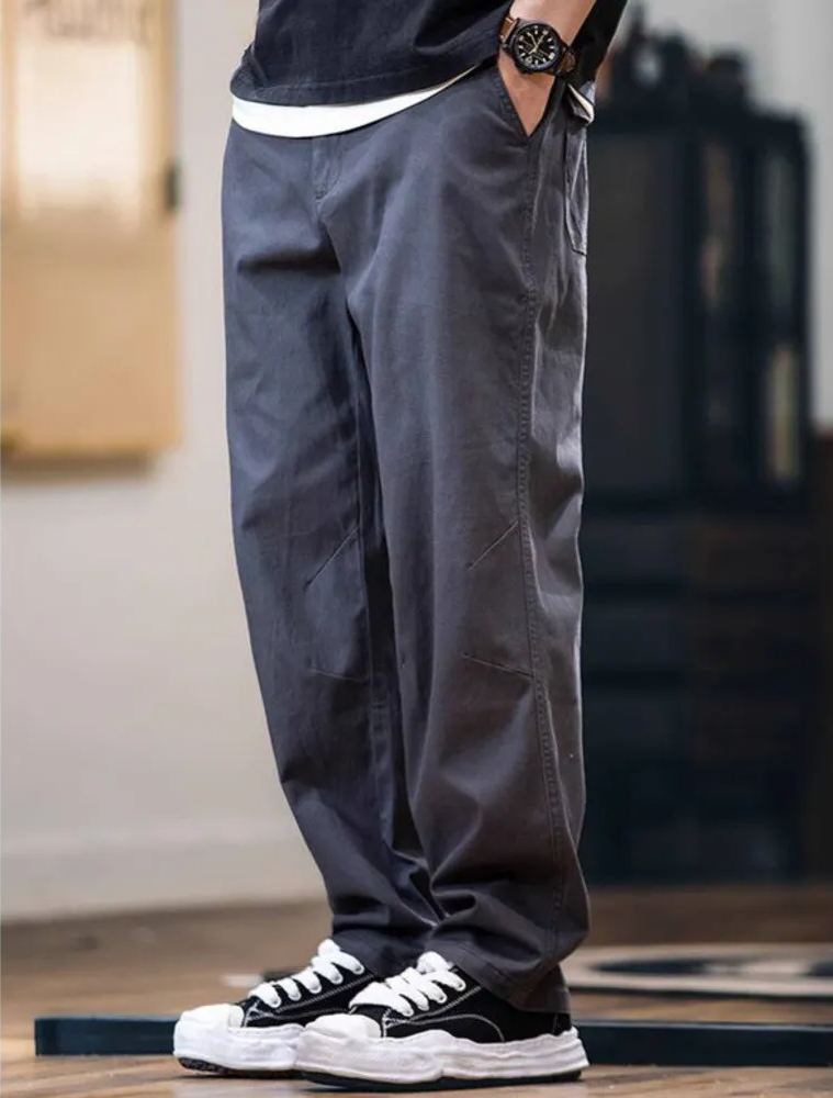 Overalls Men Spring Stretchy Straight Casual Pants Men's Plus Size Pants