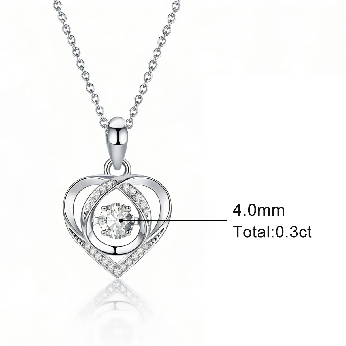 Moissanite Radiant Heart Pendant Necklace 