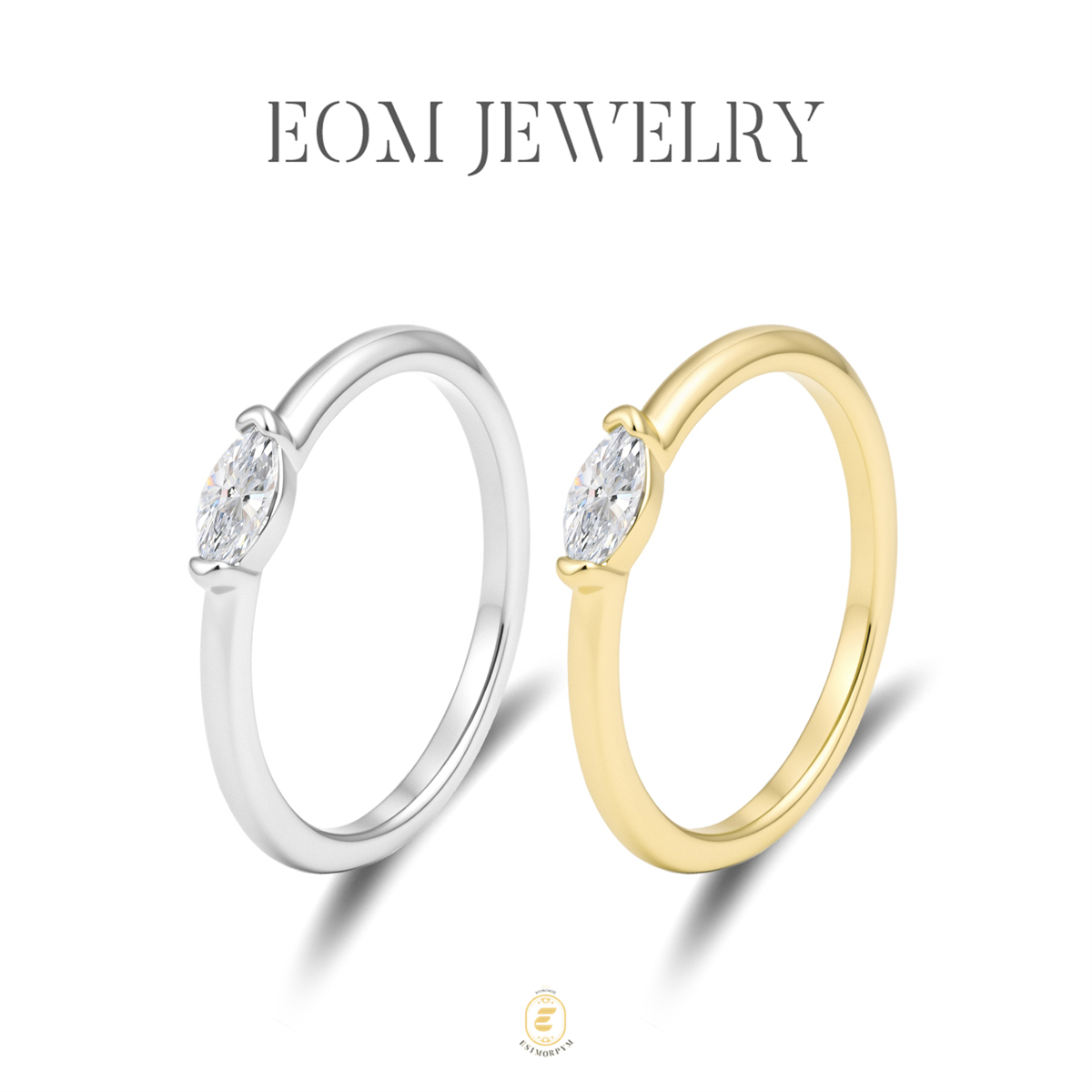 Moissanite Echo of Love Marquise Cut Eternal Ring