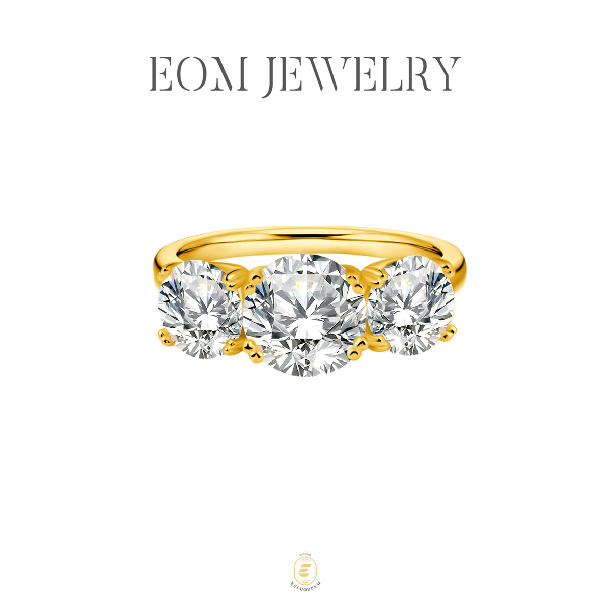 Moissanite 2ct-4ct Three Stone Prong Engagement Ring (Buy 2 Free Shipping & Extra $3.99 off)