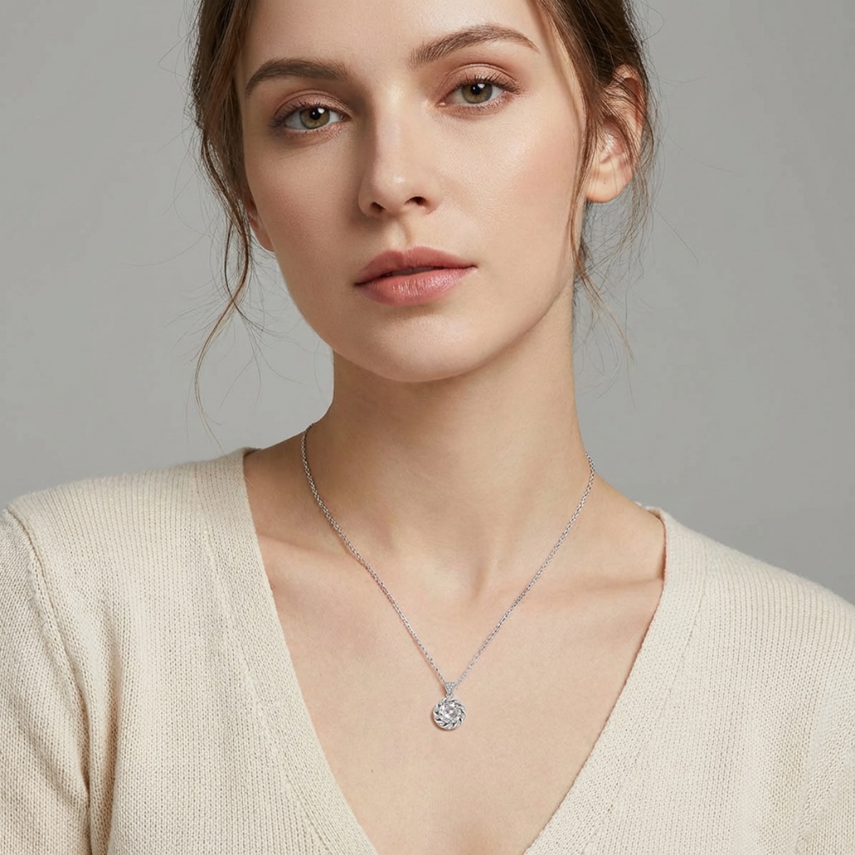 Moissanite 3ct Mysterious Heart Pendant Necklace 