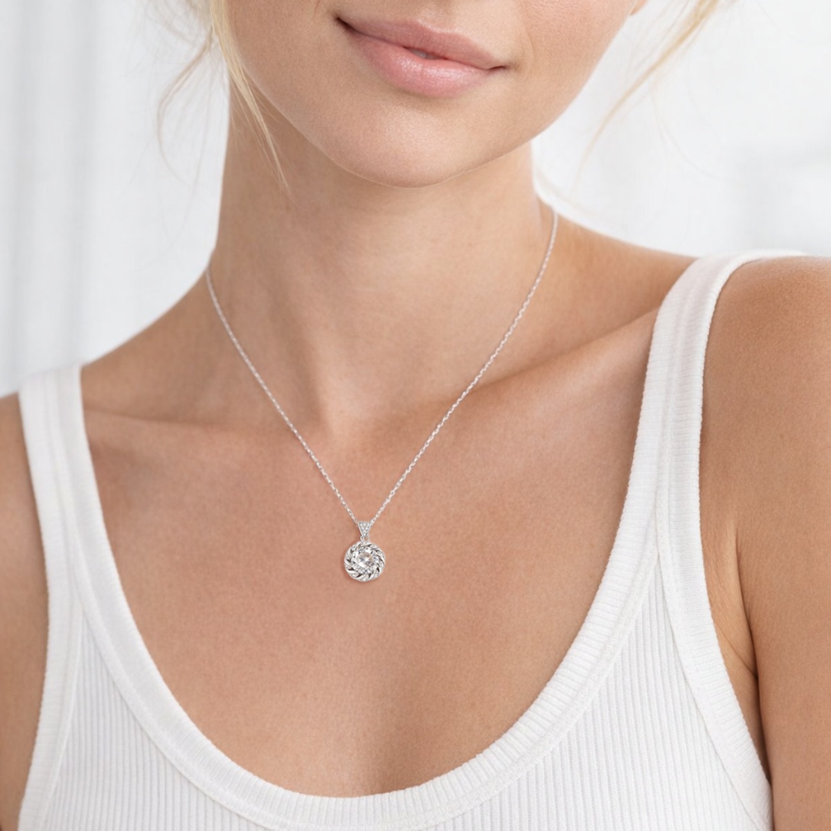 Moissanite 3ct Mysterious Heart Pendant Necklace 