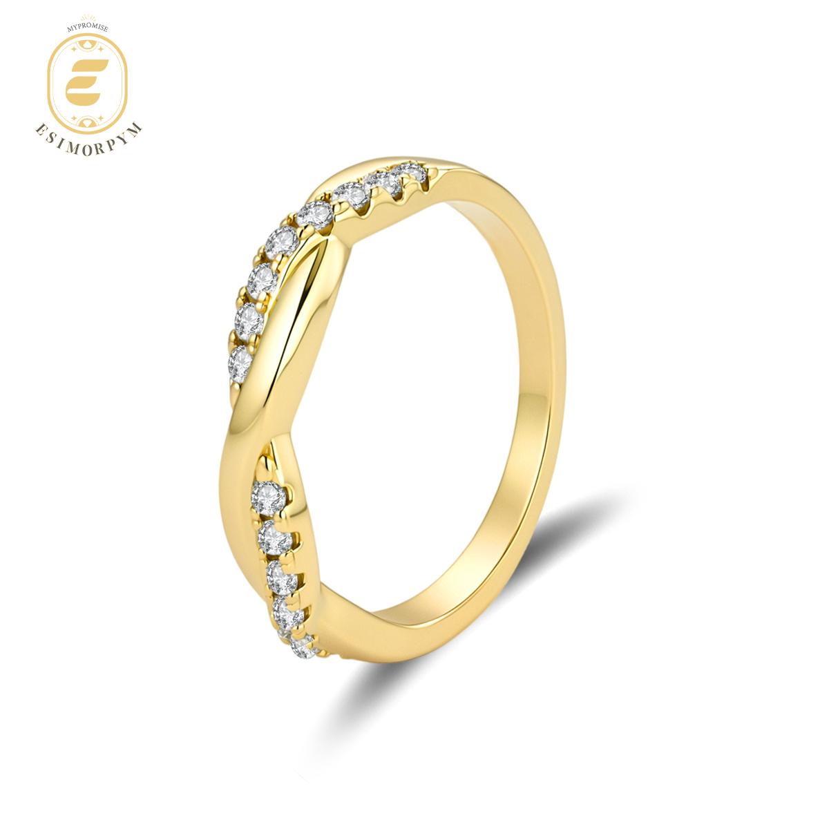 Moissanite Eternal Glow Crossover Ring